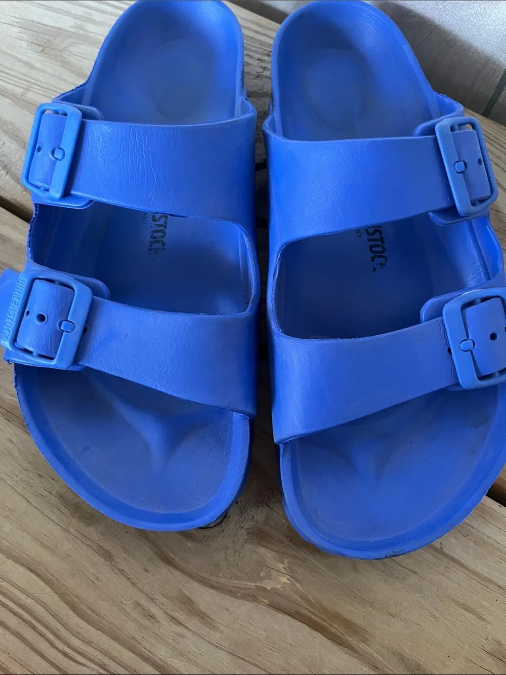 Birkenstock Kids Royal Blue Two-Buckle Slides
